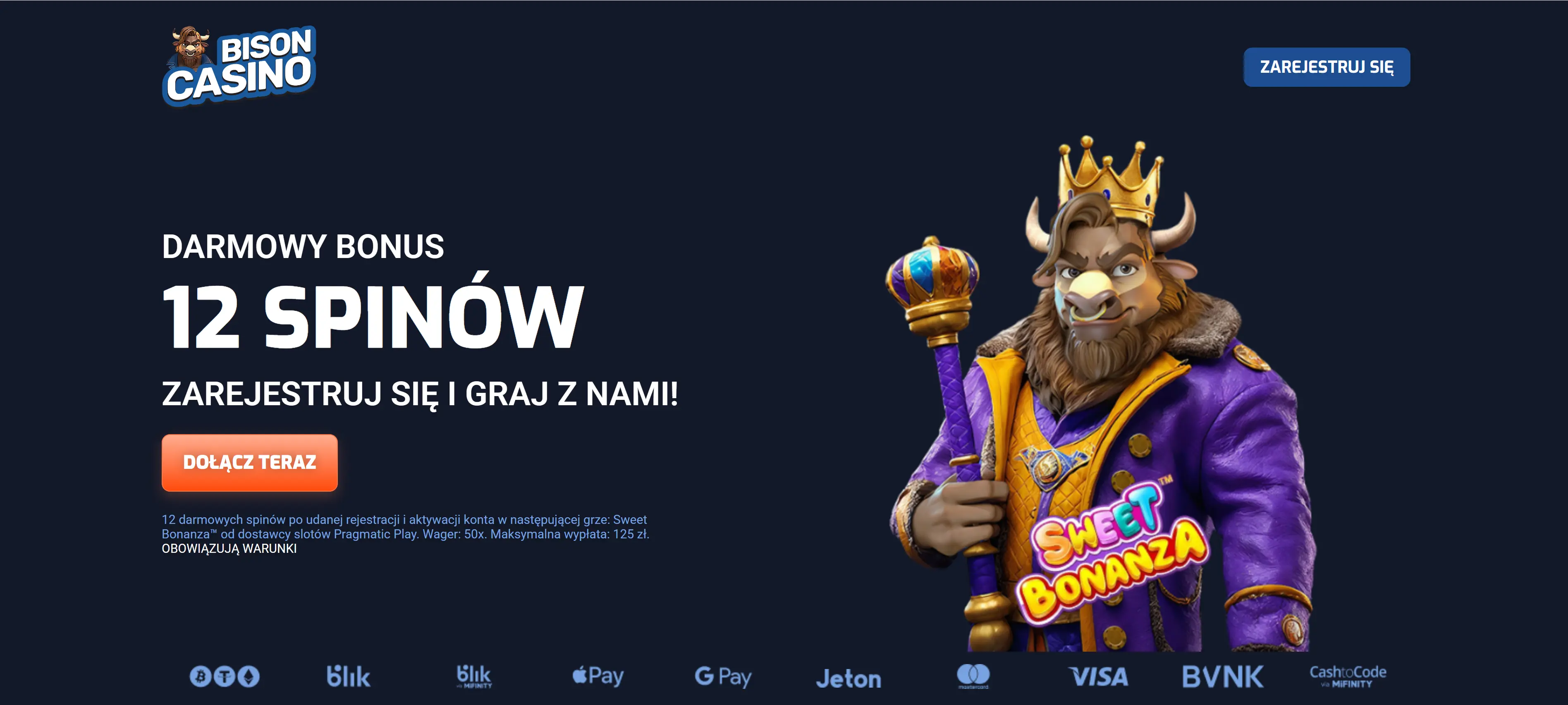 Bison Casino – bonus za rejestrację